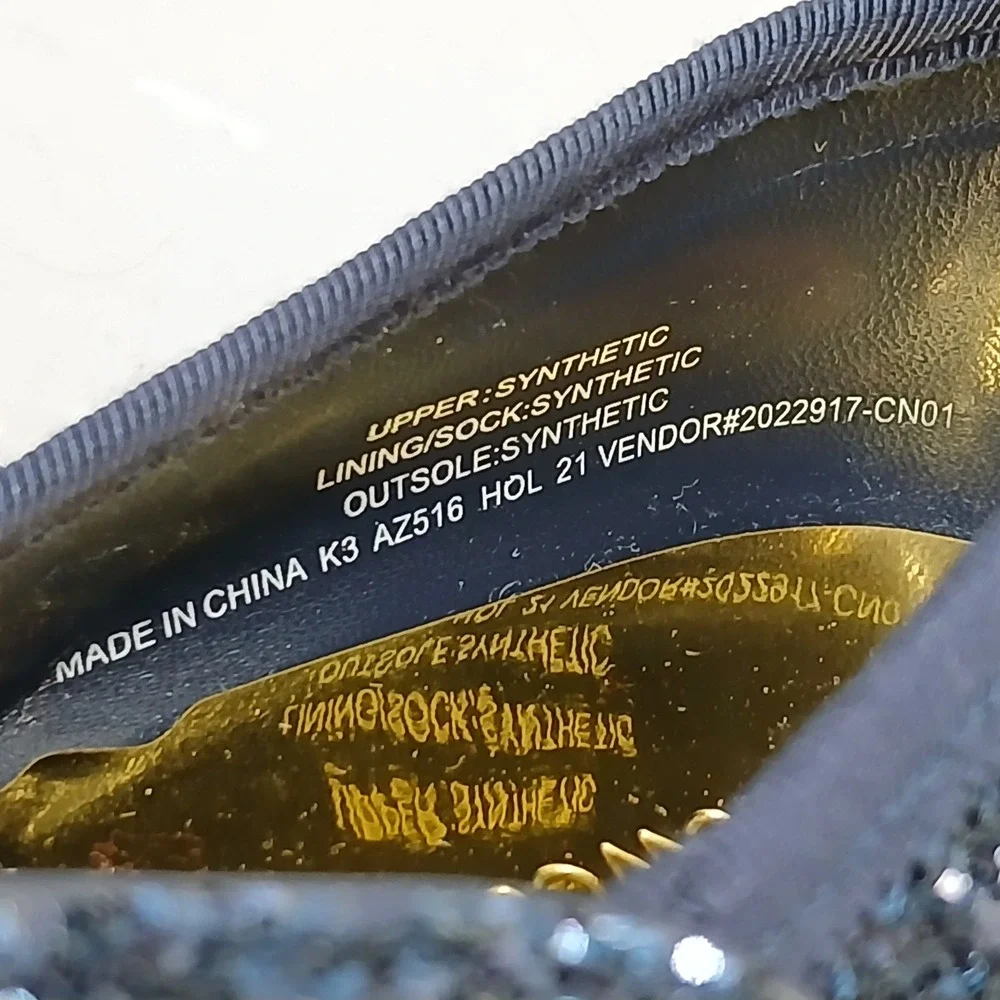Crewcuts Glitter Mary Jane Ballet Flats Girls Navy Blue Sparkly Bow